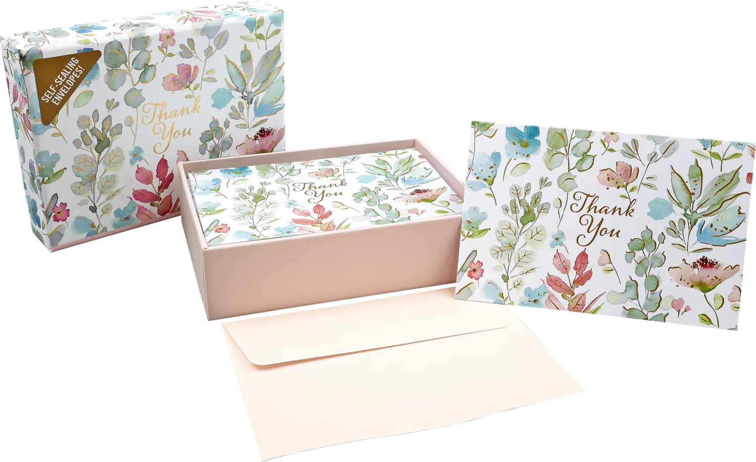 Peter Pauper Press Floral Watercolor takkekort 14 stk