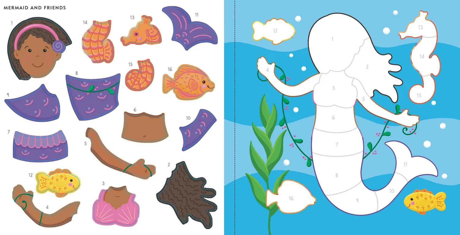 Peter Pauper Press My First Mermaids & More klistremerkebok