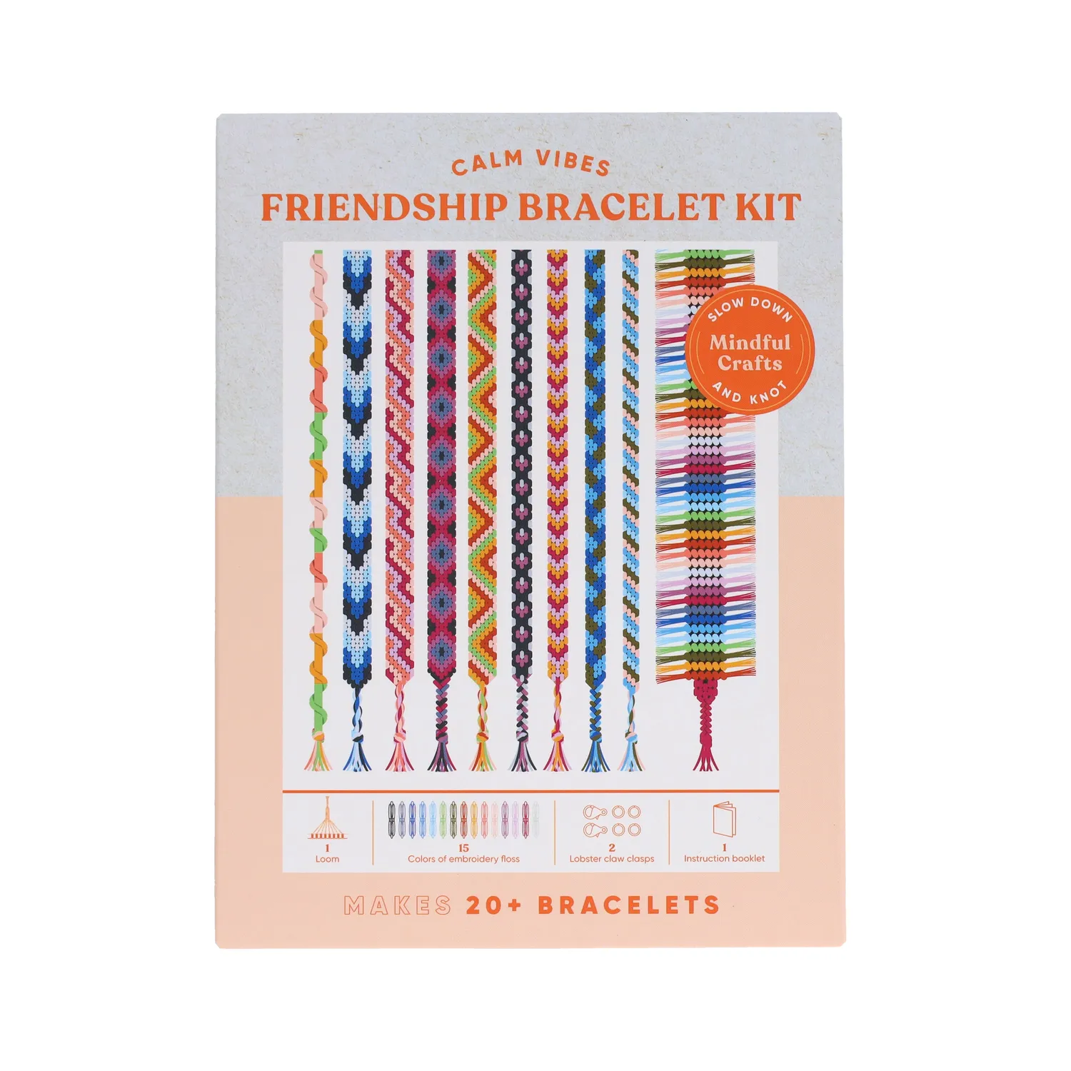 Mindful Crafts Calm Vibes Friendship Bracelet hobby sett