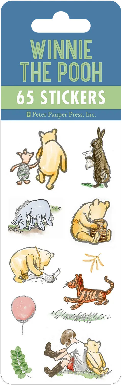 Peter Pauper Press Winnie-the-Pooh klistremerkesett 65 stk