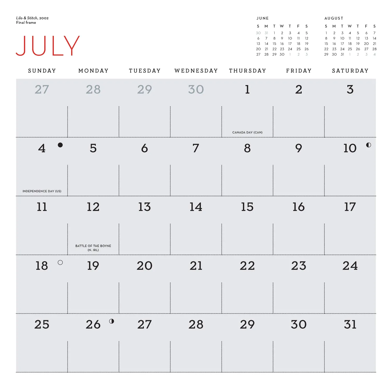 Chronicle Books Disney Animation kalender 2027 vegg