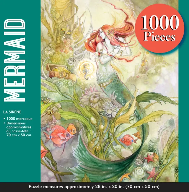 Peter Pauper Press Mermaid puslespill 1000 havfrue