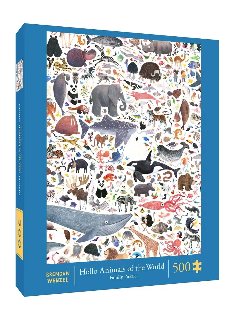 Chronicle Books Hello Animals of the World puslespill 500