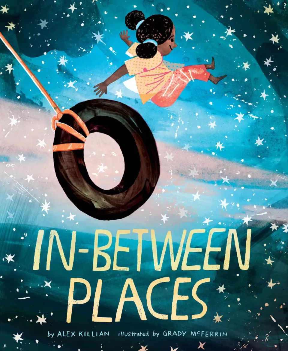 In-Between Places bildebok innbundet overgang gave