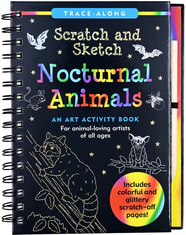 Scratch and Sketch Nocturnal Animals skrapebok barn