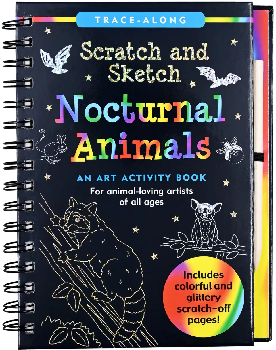 Scratch and Sketch Nocturnal Animals skrapebok barn