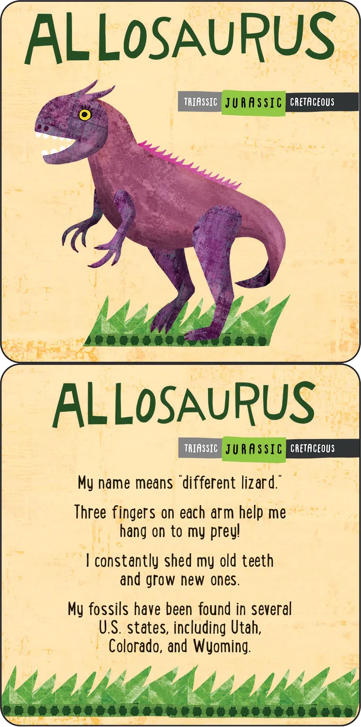 Peter Pauper Press Dinosaurs lunsjlapper 50 kort barn