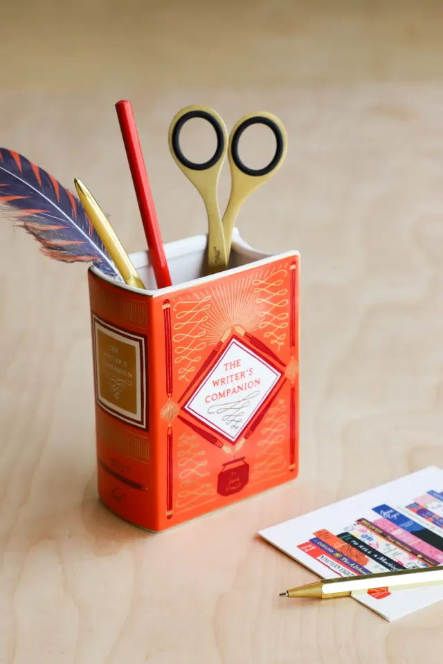 Bibliophile The Writer's Companion vase keramikk gull