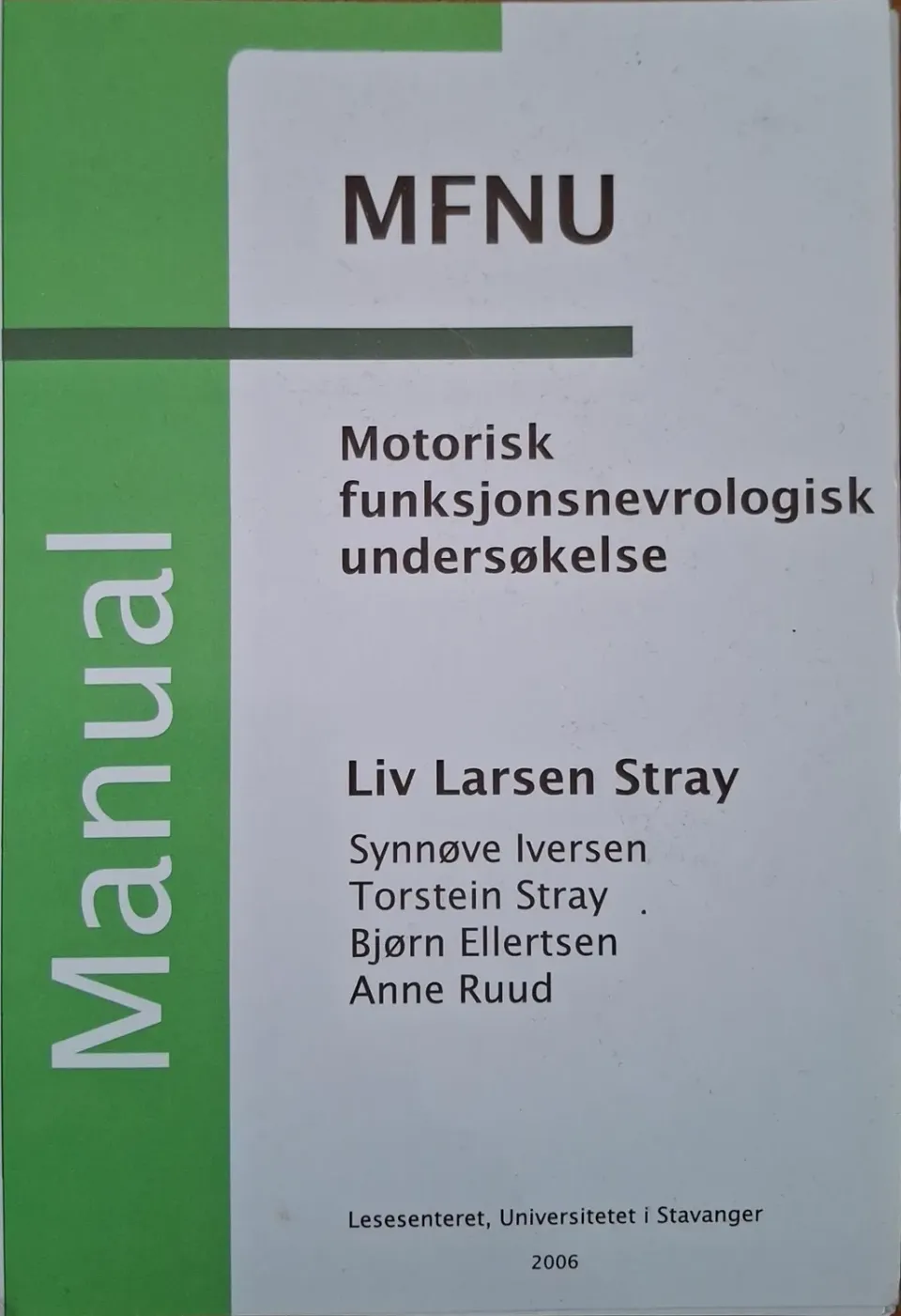 Hogrefe MFNU manual Motorisk Funksjonsnevrologisk bok