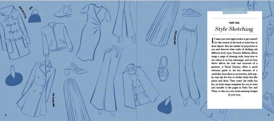 Abrams and Chronicle Sketch Your Amazing Style skissebok heftet mote