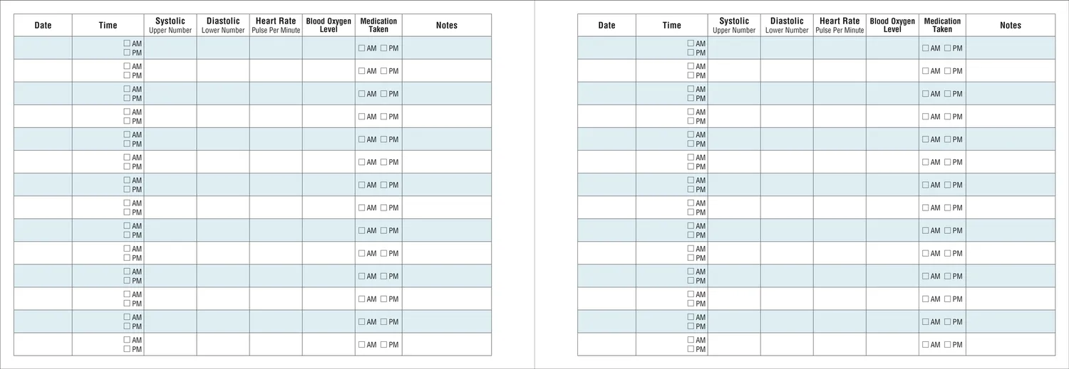 Peter Pauper Press Blood Pressure Logbook blodtrykksbok 104 sider