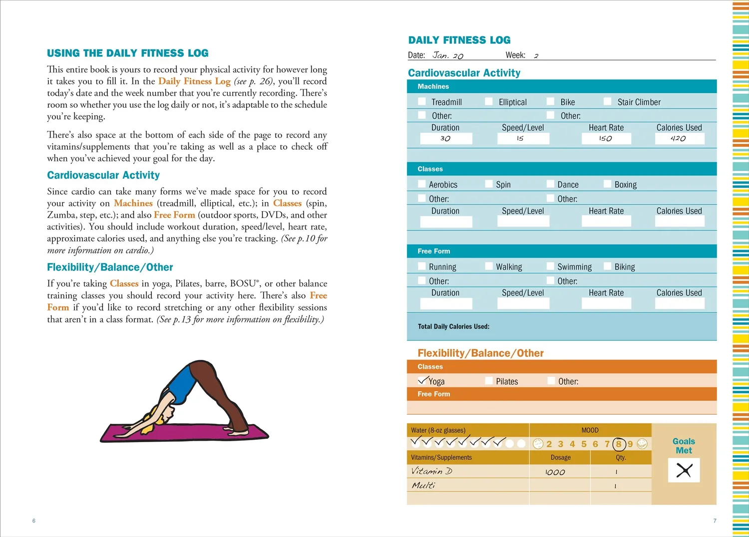 Peter Pauper Press Workout Journal treningsdagbok loggbok