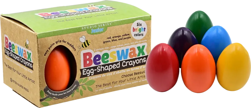 Peter Pauper Press Studio Series Junior fargestifter egg 6-pk bivoks