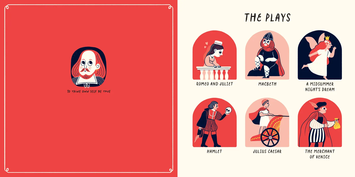 The First Works of Shakespeare pappbok baby