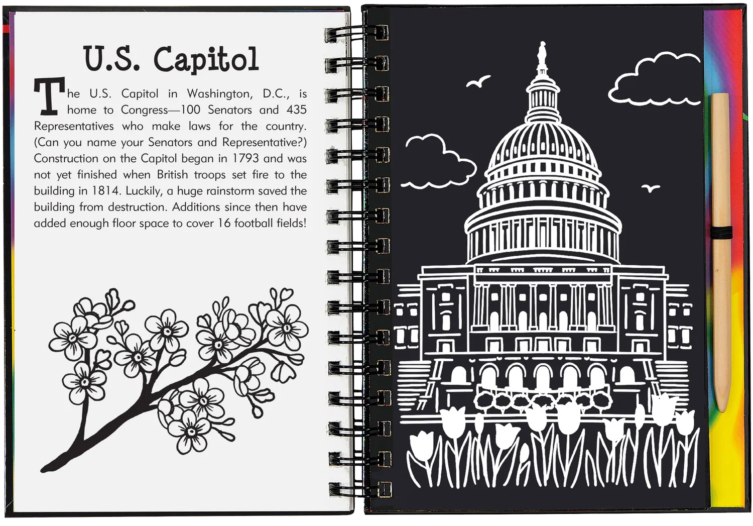 Peter Pauper Press Scratch and Sketch America skrapebok