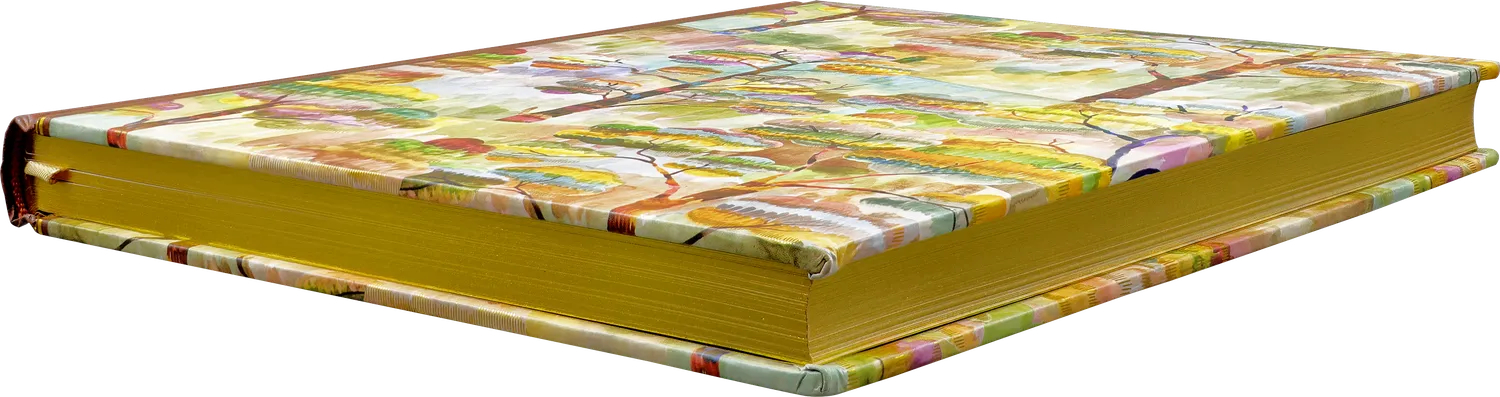 Peter Pauper Press Watercolor Treescape journal linjert gullkant