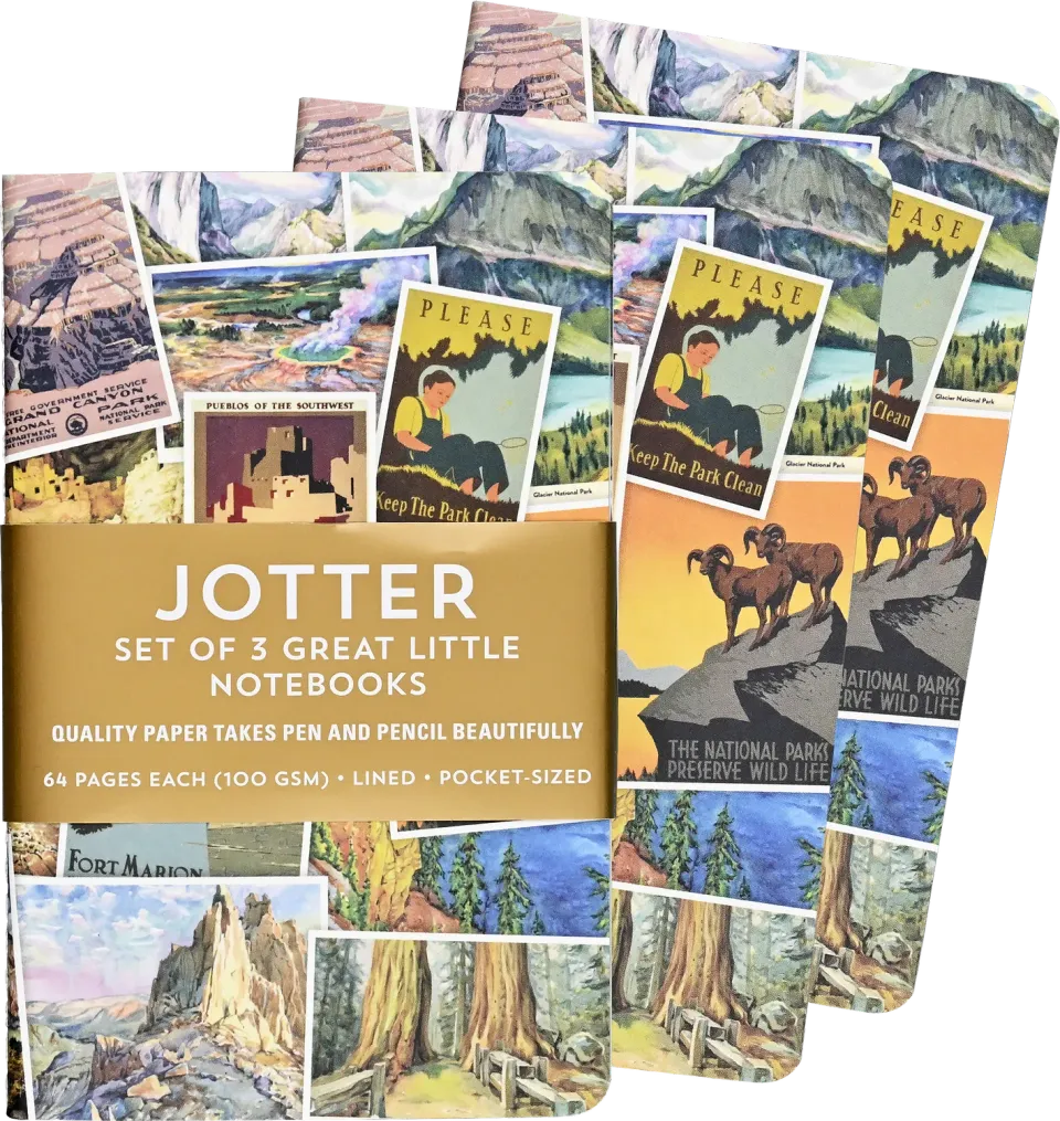 Peter Pauper Press Jotter Mini Notebooks National Parks notatbok 3-pk