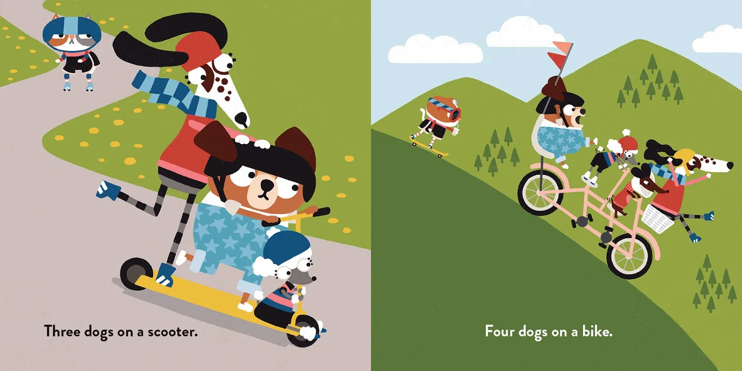 Abrams and Chronicle Two Dogs on a Trike peke/tellebok papp