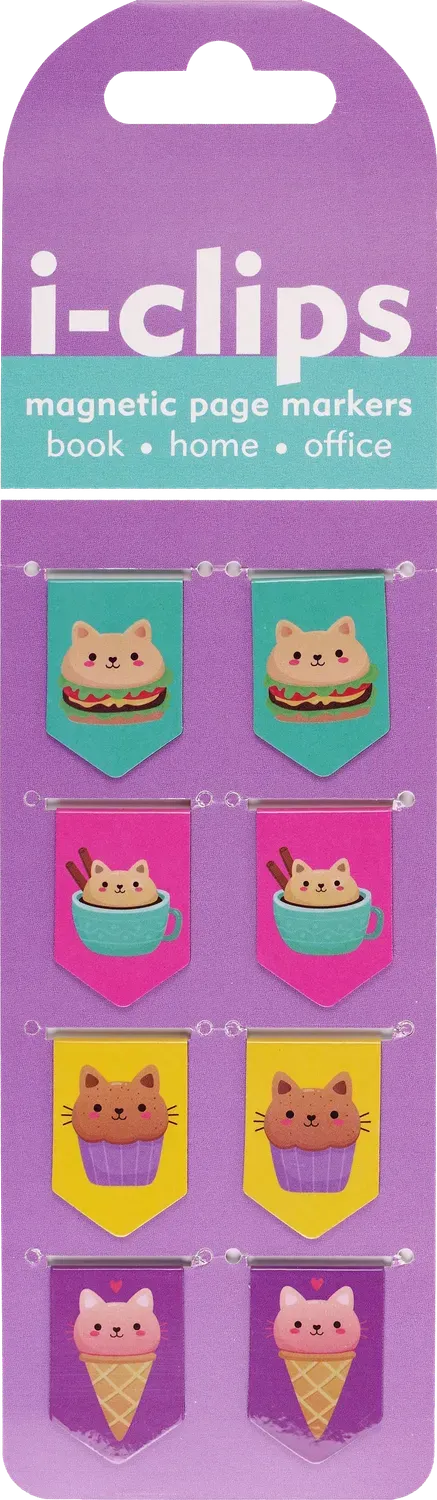 Peter Pauper Press Kawaii Cats bokmerker magnetiske 8-pk katt