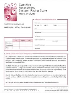 Hogrefe CAS2 ratingskala skjema á 25 stk 858-682
