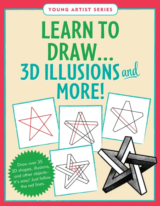 Peter Pauper Press Learn to Draw 3D tegnebok 7 år