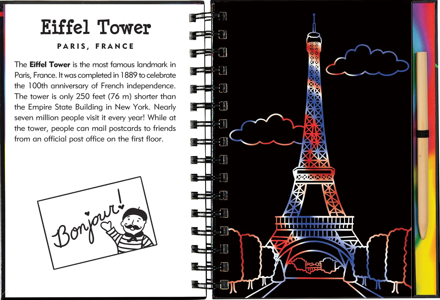 Peter Pauper Press Travel Scratch and Sketch skrapebok 64 sider