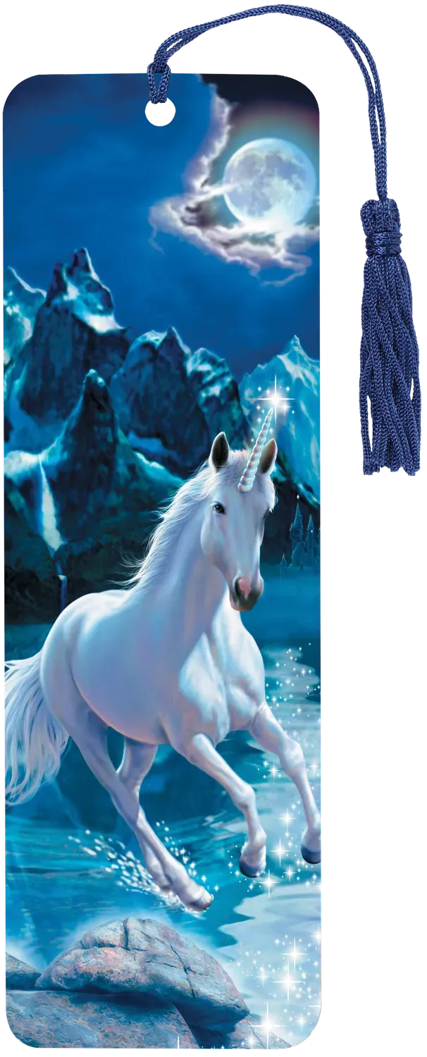 Peter Pauper Press Unicorn 3-D bokmerke linse dusk