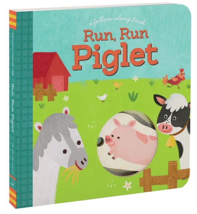 Abrams and Chronicle Run Run Piglet pekebok snor 0-2 år boardbook