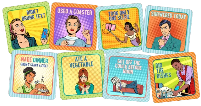 Peter Pauper Press Adulting Coasters underlegg 8 stk
