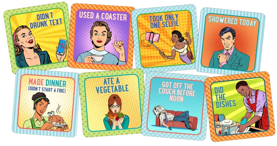 Peter Pauper Press Adulting Coasters underlegg 8 stk
