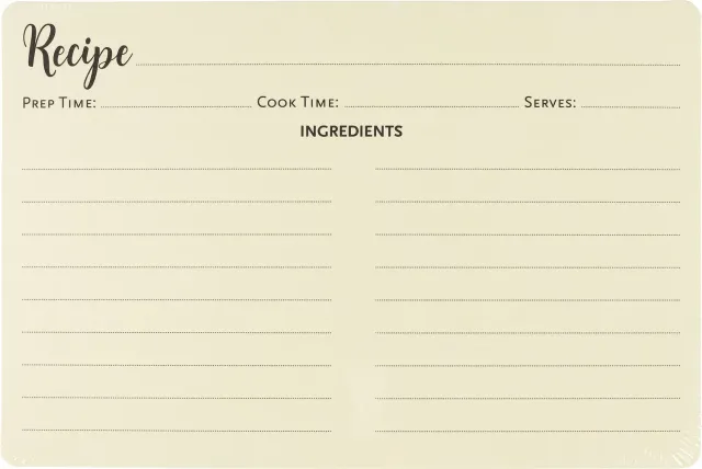 Peter Pauper Press Recipe Card Refills oppskriftskort 50-pakning arkivkvalitet