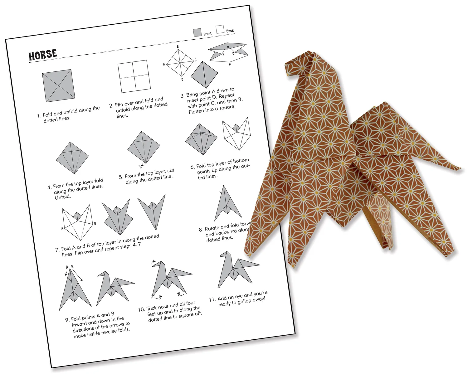Peter Pauper Press Animals origamisett 36 ark