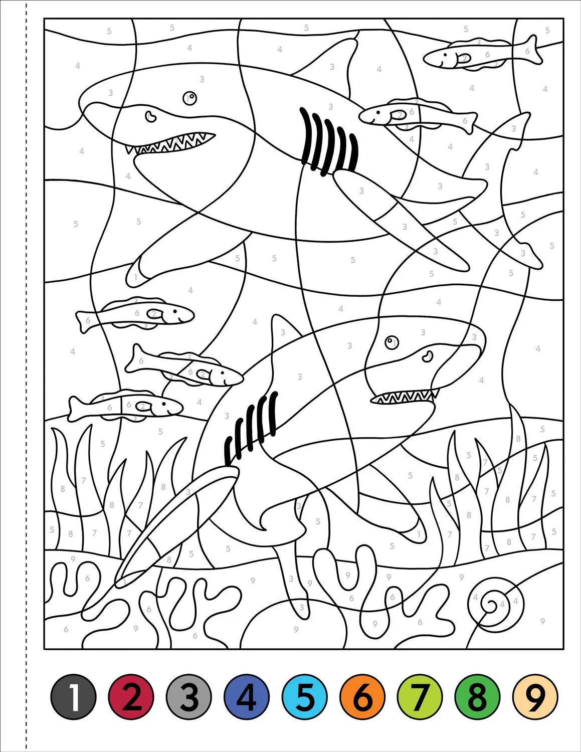 Peter Pauper Press My First Color-By-Number Under The Sea fargebok hav