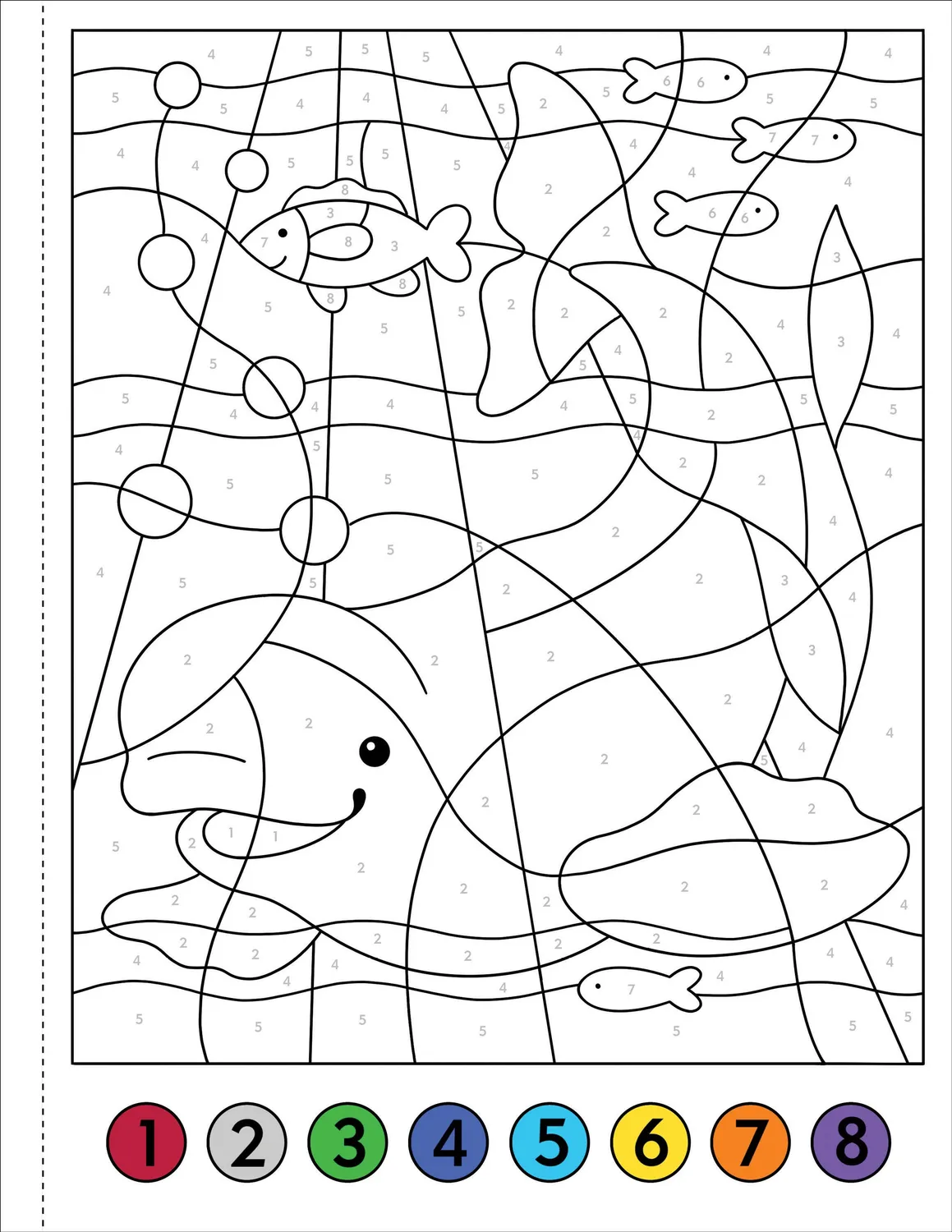 Peter Pauper Press My First Color-By-Number Under The Sea fargebok hav