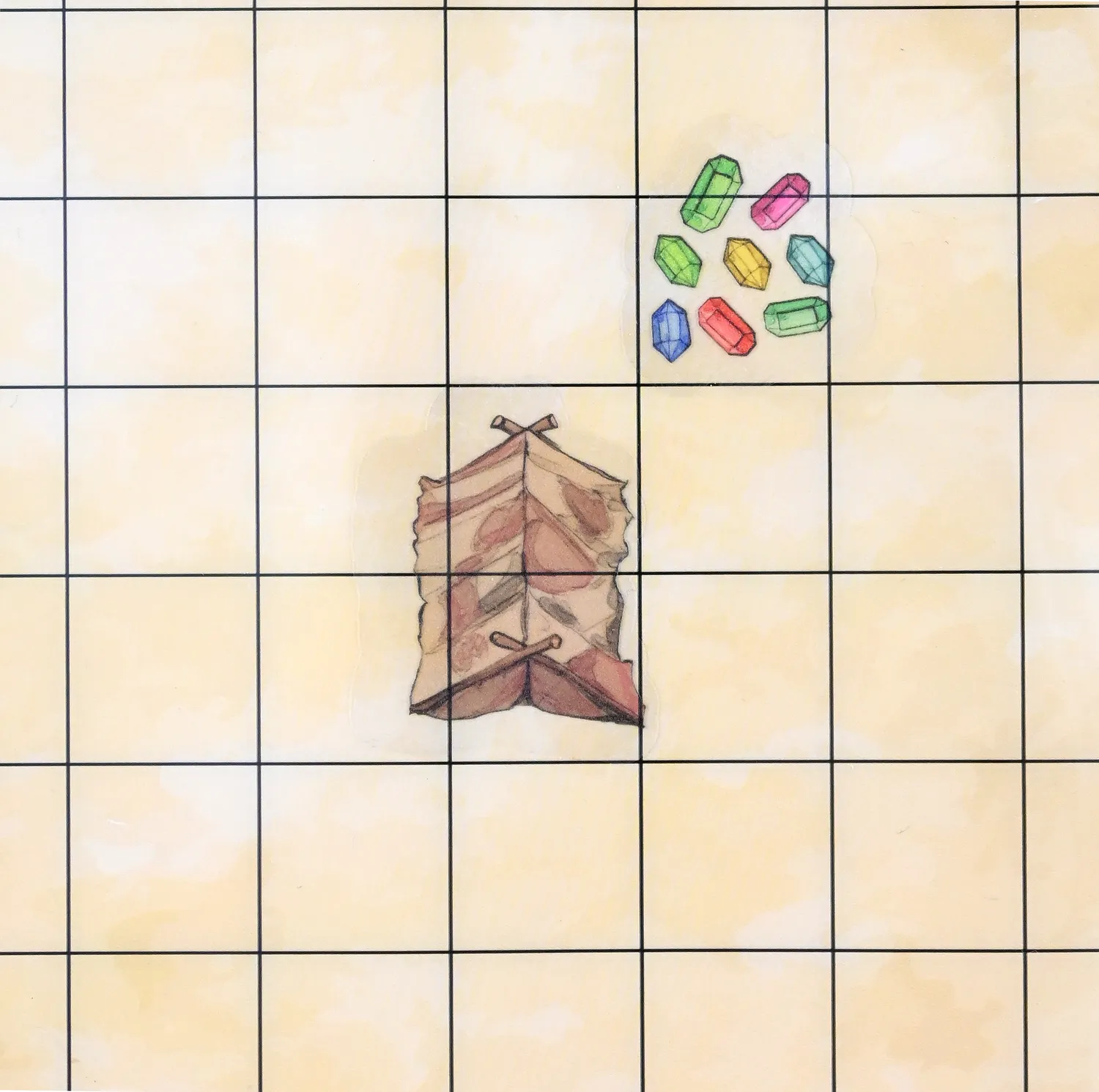 Peter Pauper Press Transparent RPG Battle Mat spillmatte gjennomsiktig