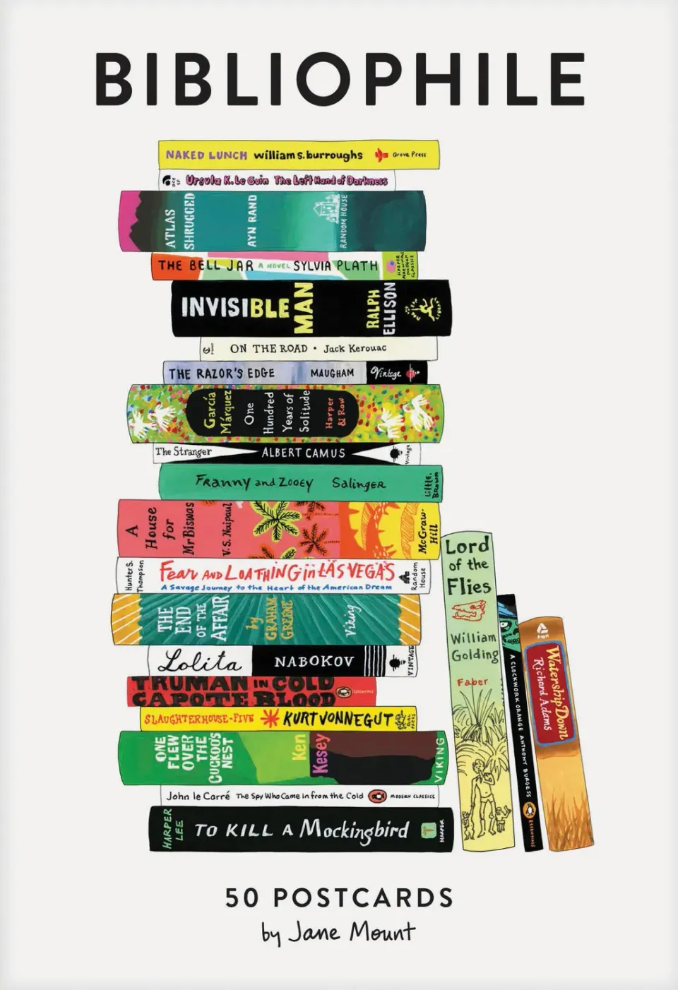 Chronicle Bibliophile 50 Postcards postkortboks for bokelskere