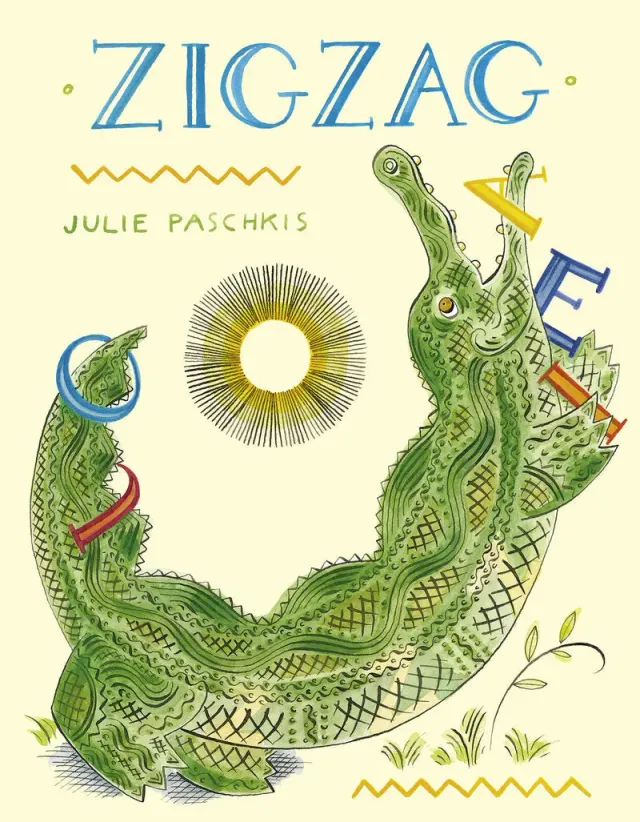 Julie Paschkis ZigZag bildebok innbundet vokaler alligator