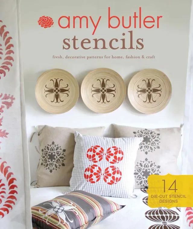 Amy Butler Stencils sjablonger 10 stk gjenbrukbare