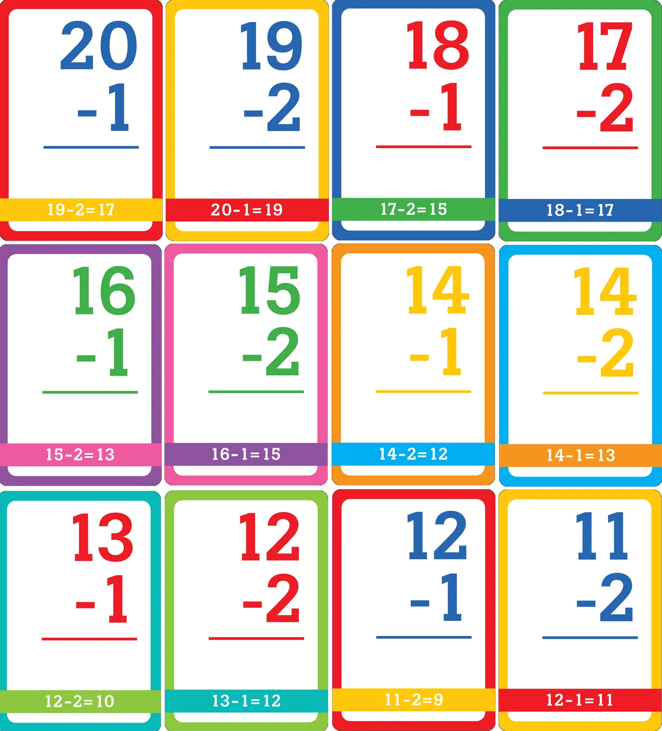 Peter Pauper Press Subtraction puggkort 60-pk matte