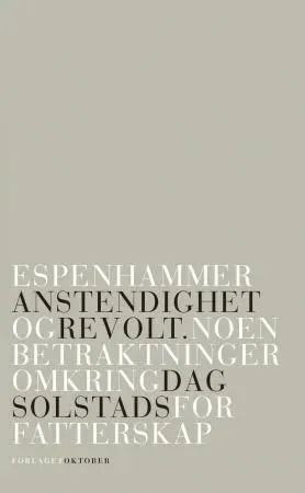Bokia Anstendighet og revolt innbundet bok som ny