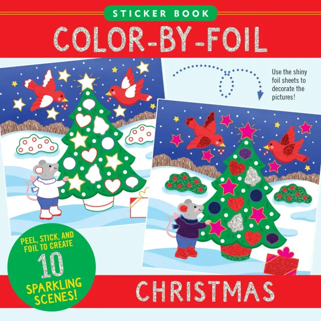Peter Pauper Press Color-by-Foil Christmas foliebok jul