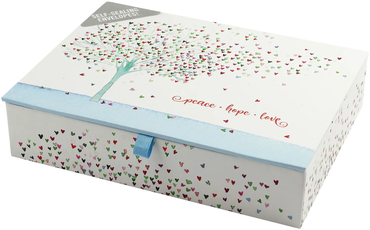 Peter Pauper Press Tree of Hearts julekort 20-pk gullfolie