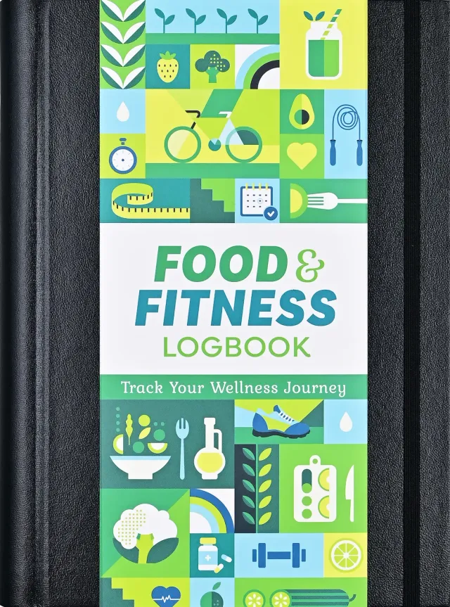 Peter Pauper Press Food & Fitness Logbook treningsdagbok 3 mnd