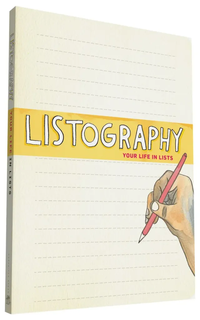 Abrams and Chronicle Listography Your Life in Lists dagbok illustrert