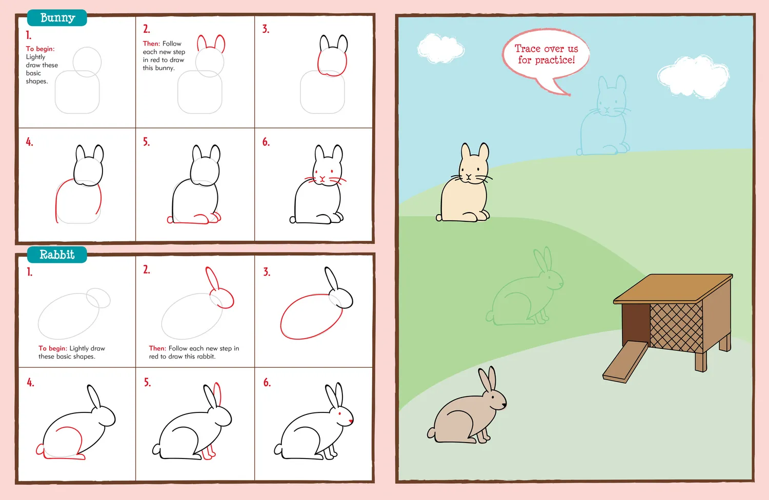 Peter Pauper Press Learn to Draw Pets tegnebok 48 sider