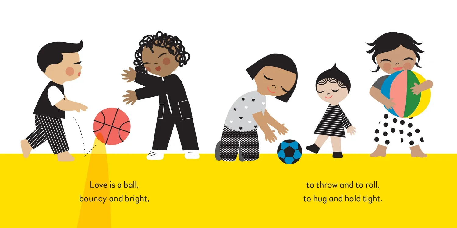 Abrams Love Is a Ball pappbok småbarn ballglede