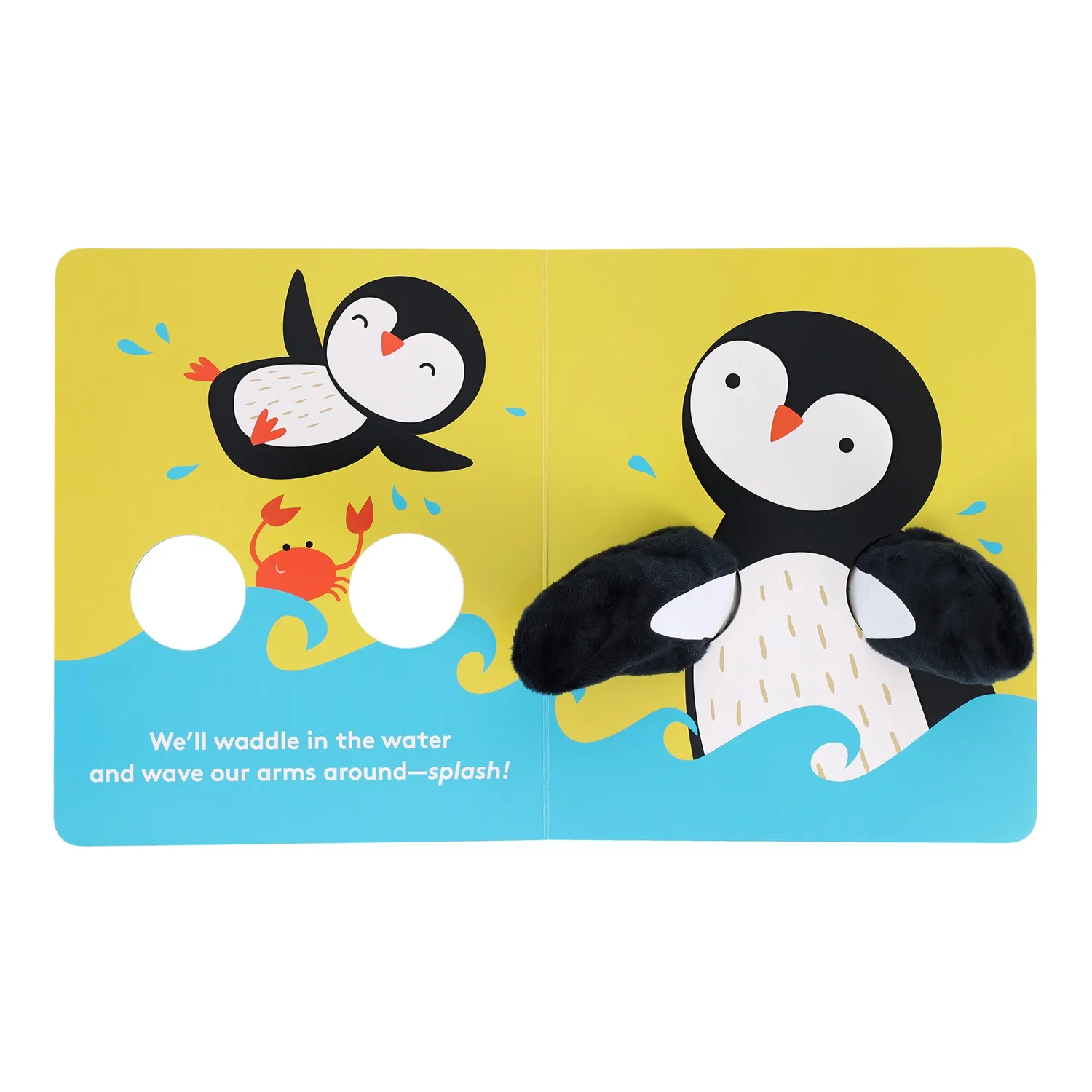 Hug Me Little Penguin pekebok fingerdukke baby
