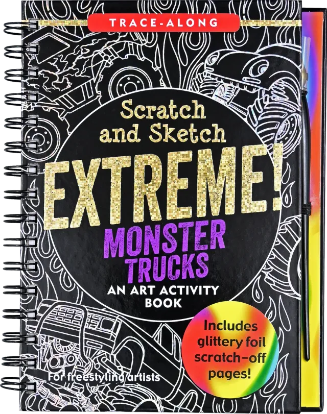 Peter Pauper Press Extreme Monster Trucks skrapebok barn 64 sider