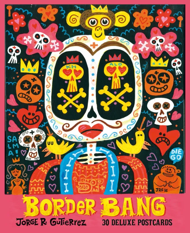 Chronicle Books Border Bang postkortbok 30 kort deluxe