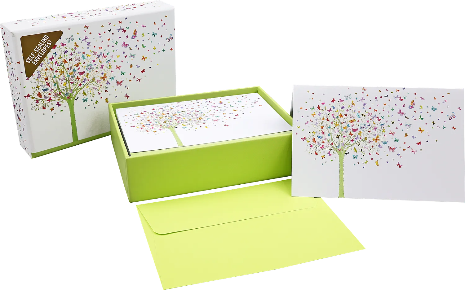 Peter Pauper Press Tree of Butterflies notatkort 14-pakning